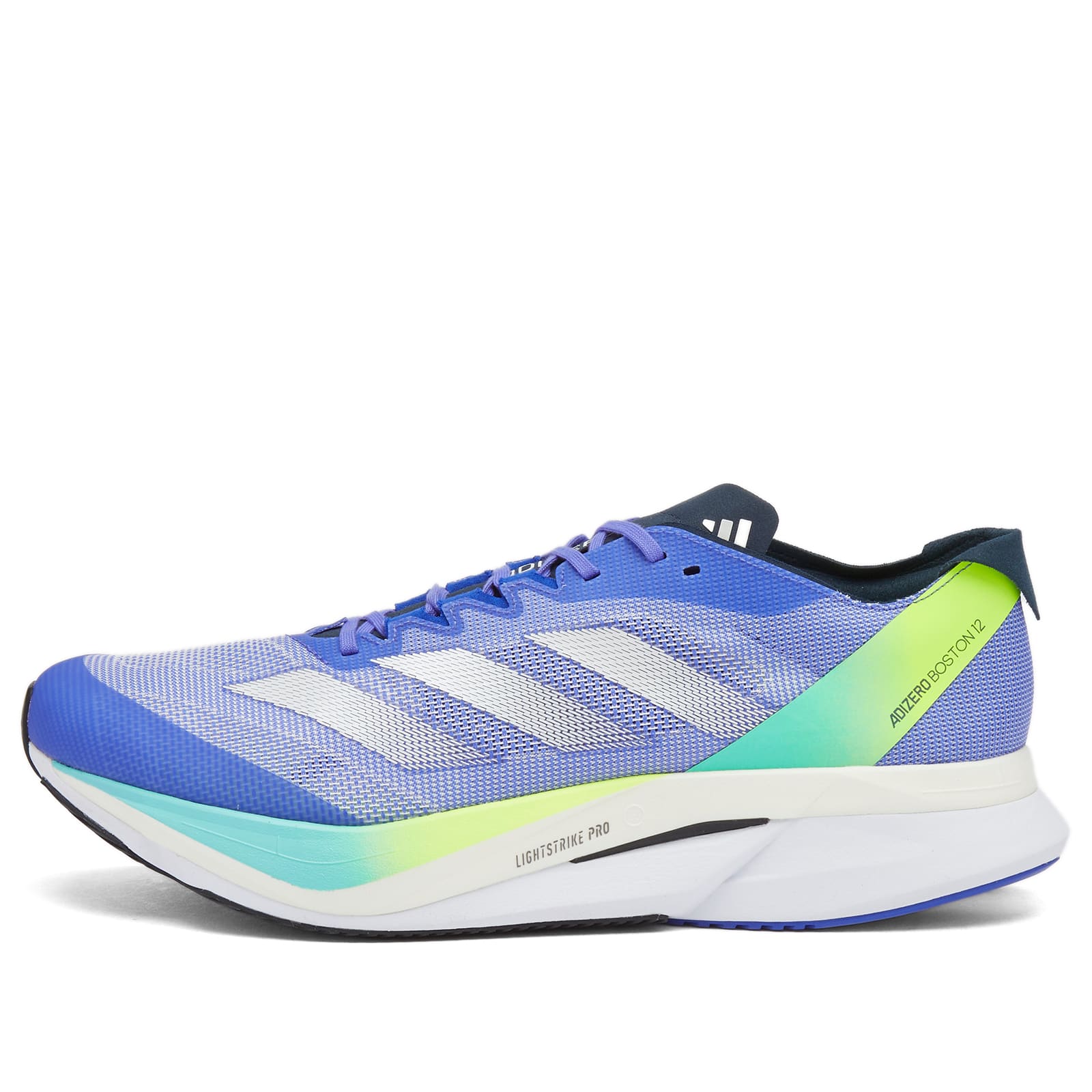 Adidas Mens Adizero Boston 12 Sneaker Blue / Zero / Lemon