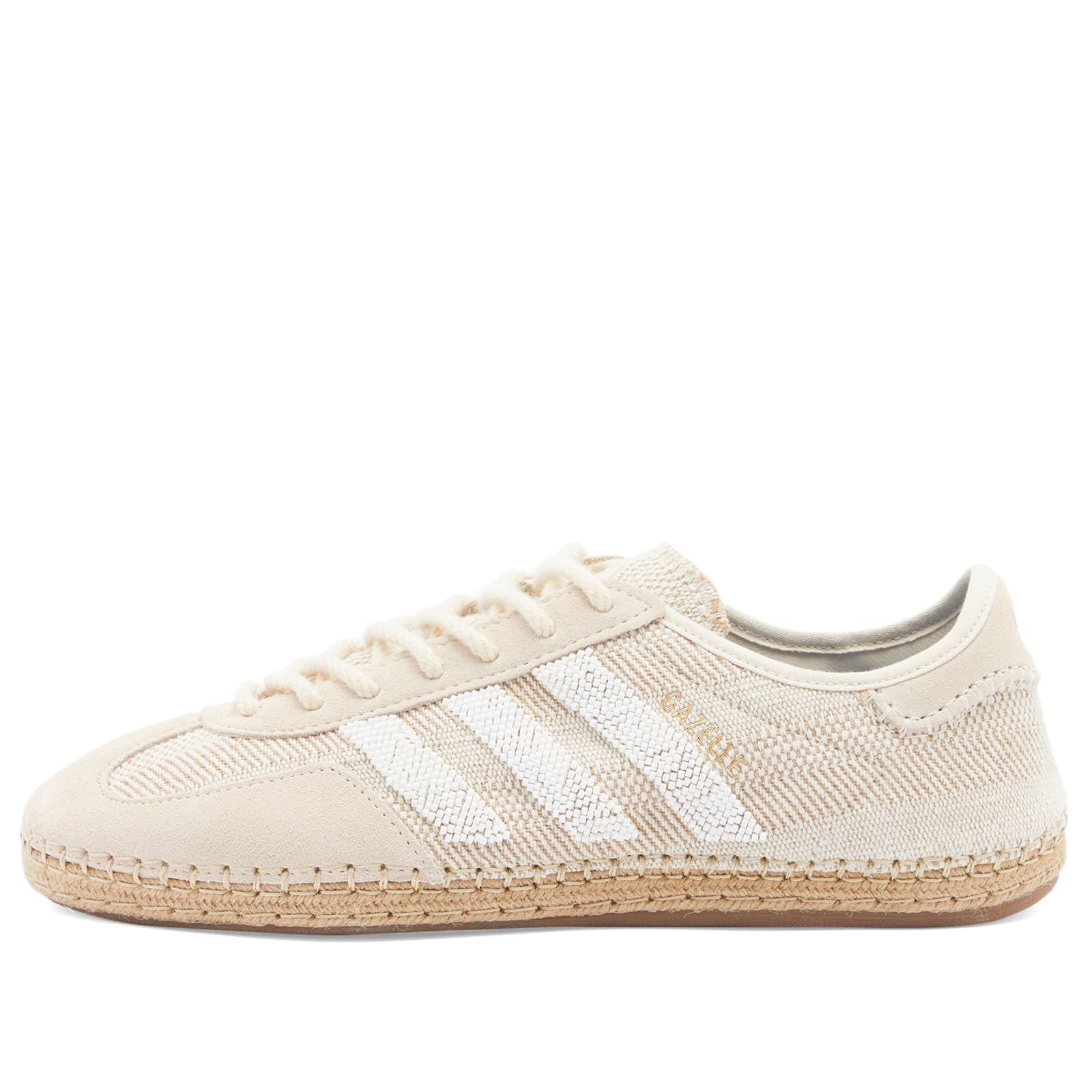 Adidas Mens X CLOT Gazelle By Ec Sneaker Halo Ivory / Ftwr White / Bluebird