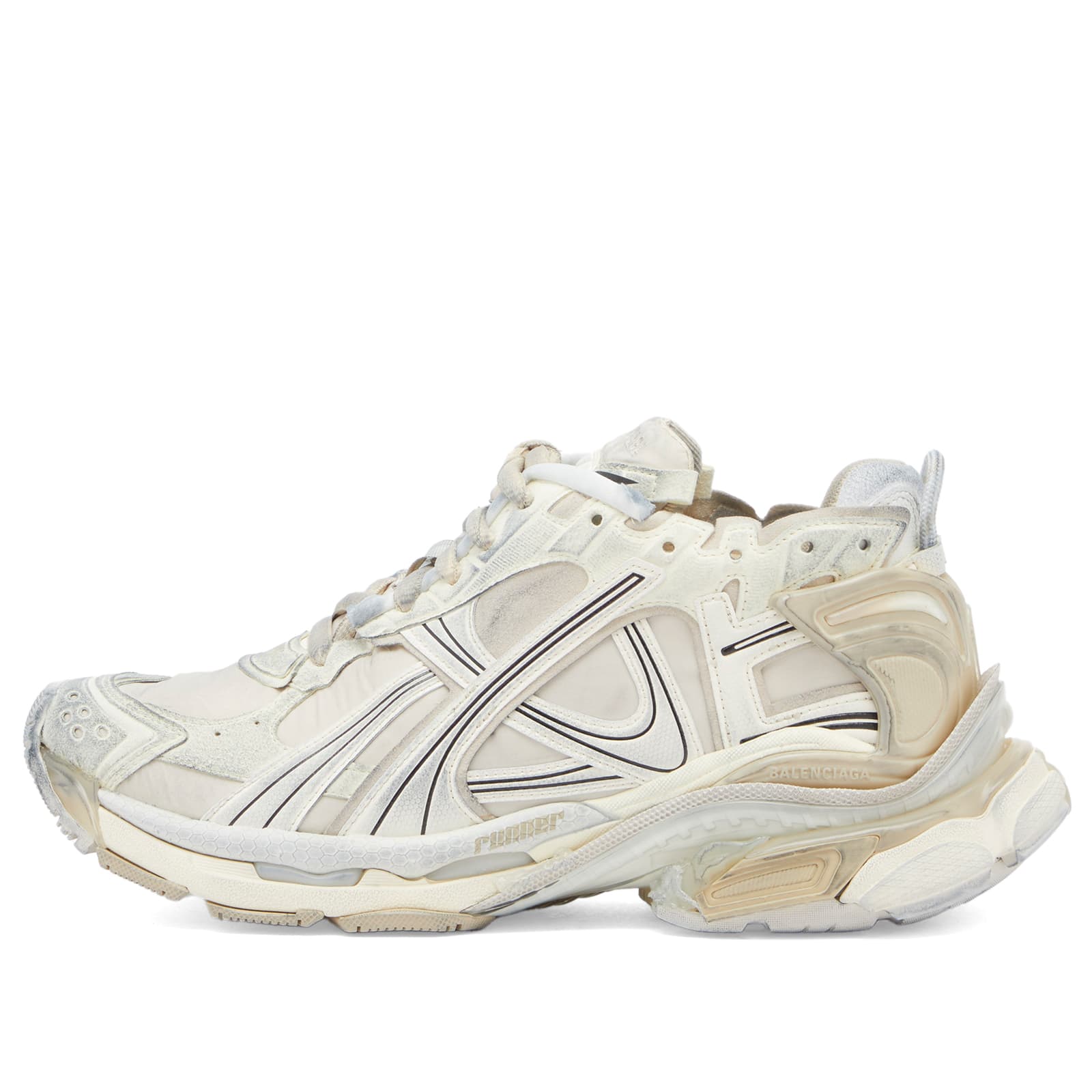 Balenciaga Mens Runner Sneaker Beige Mix