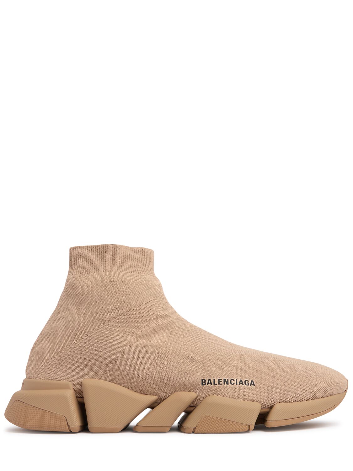 Balenciaga Speed 2.0 Knit Sport Sneakers Beige