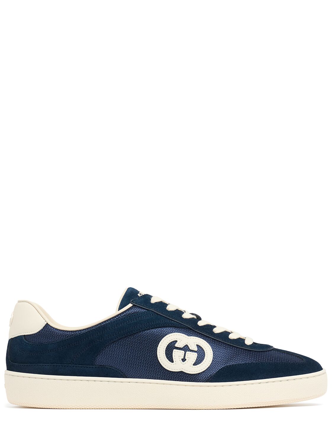 Gucci G74 Gg Suede & Fabric Sneakers Blue