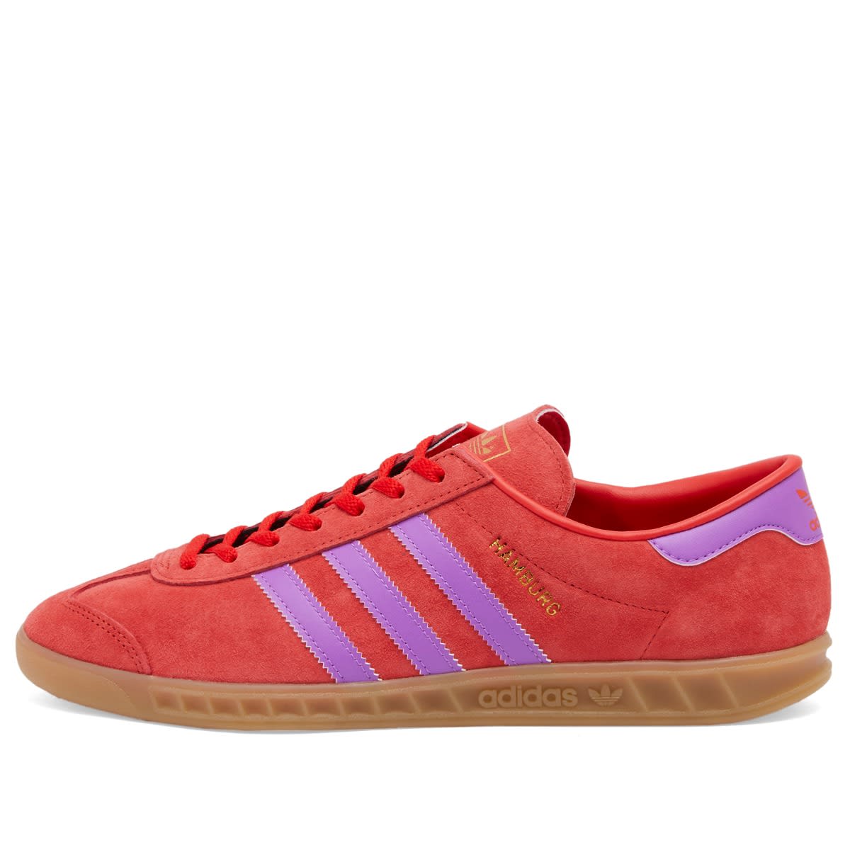 Adidas Mens Hamburg W Red / Purple Burst / Gum 3